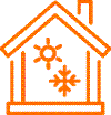 heating and cooling line icon