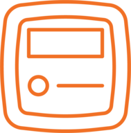 thermostat upgrade and repair line icon