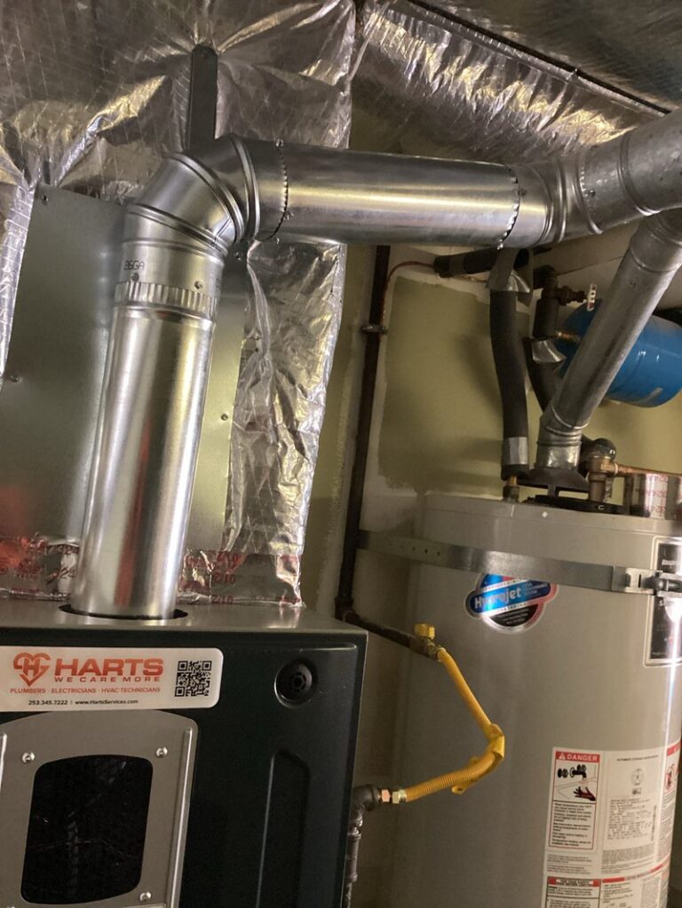 Gas Furnace Repair Services In Tacoma WA Harts HVAC Gas Furnace Piping Tacoma 768x1023