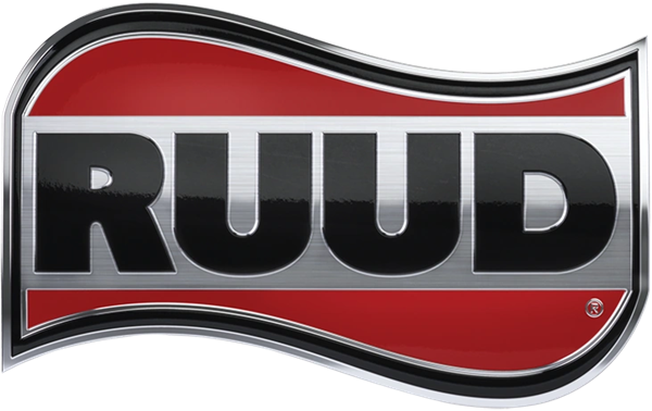 Ruud heating and air conditioning brand logo serviced by Harts