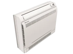 Daikin floor-mounted mini split system designed for ductless heating and cooling near floor level